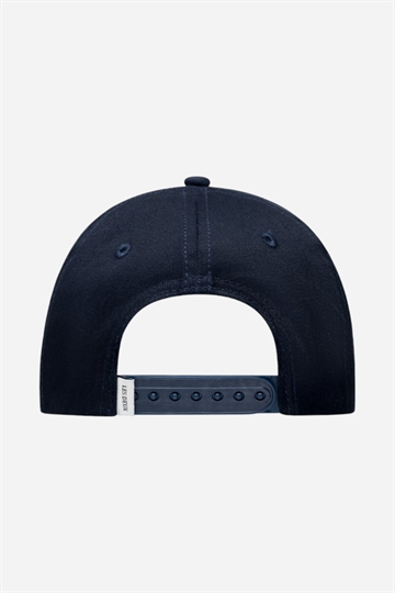 Les Deux Baseball Cap Encore Suede - Dark Navy/White